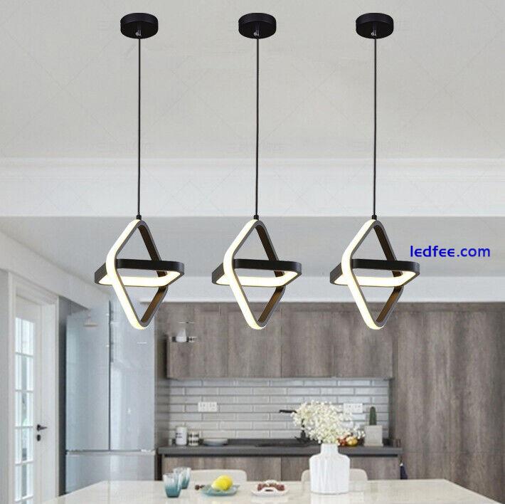 Kitchen LED Lamp Bar Black Pendant Light Bedroom Pendant Lighting Ceiling Lights 5 