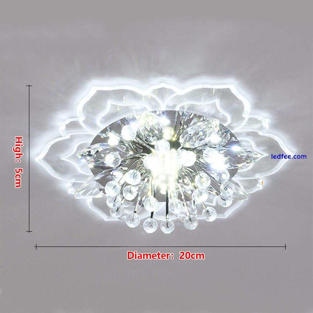 9W MODERN CRYSTAL LED CEILING LIGHT FIXTURE PENDANT LAMP LIGHTING CHANDELIER 3 