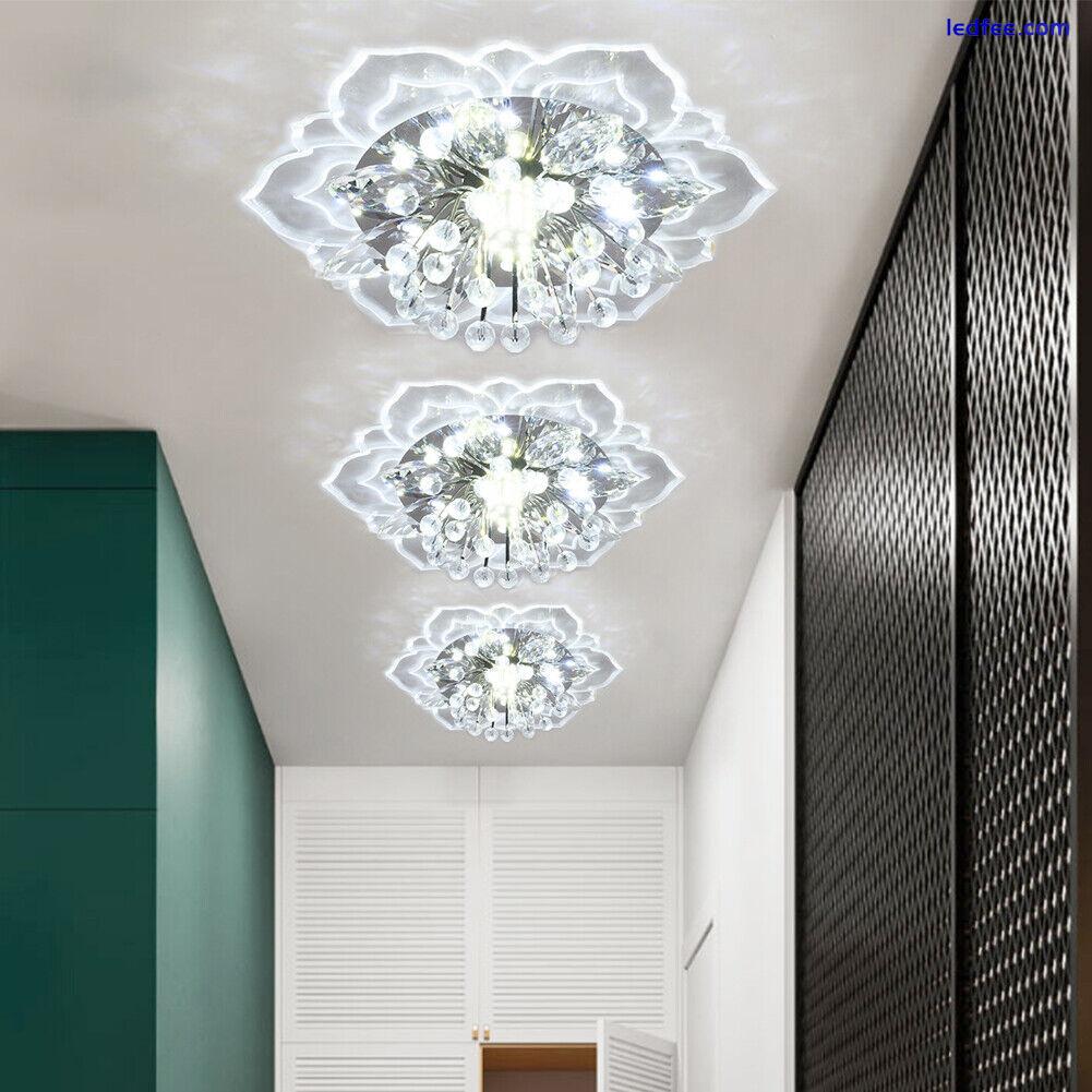 9W MODERN CRYSTAL LED CEILING LIGHT FIXTURE PENDANT LAMP LIGHTING CHANDELIER 2 