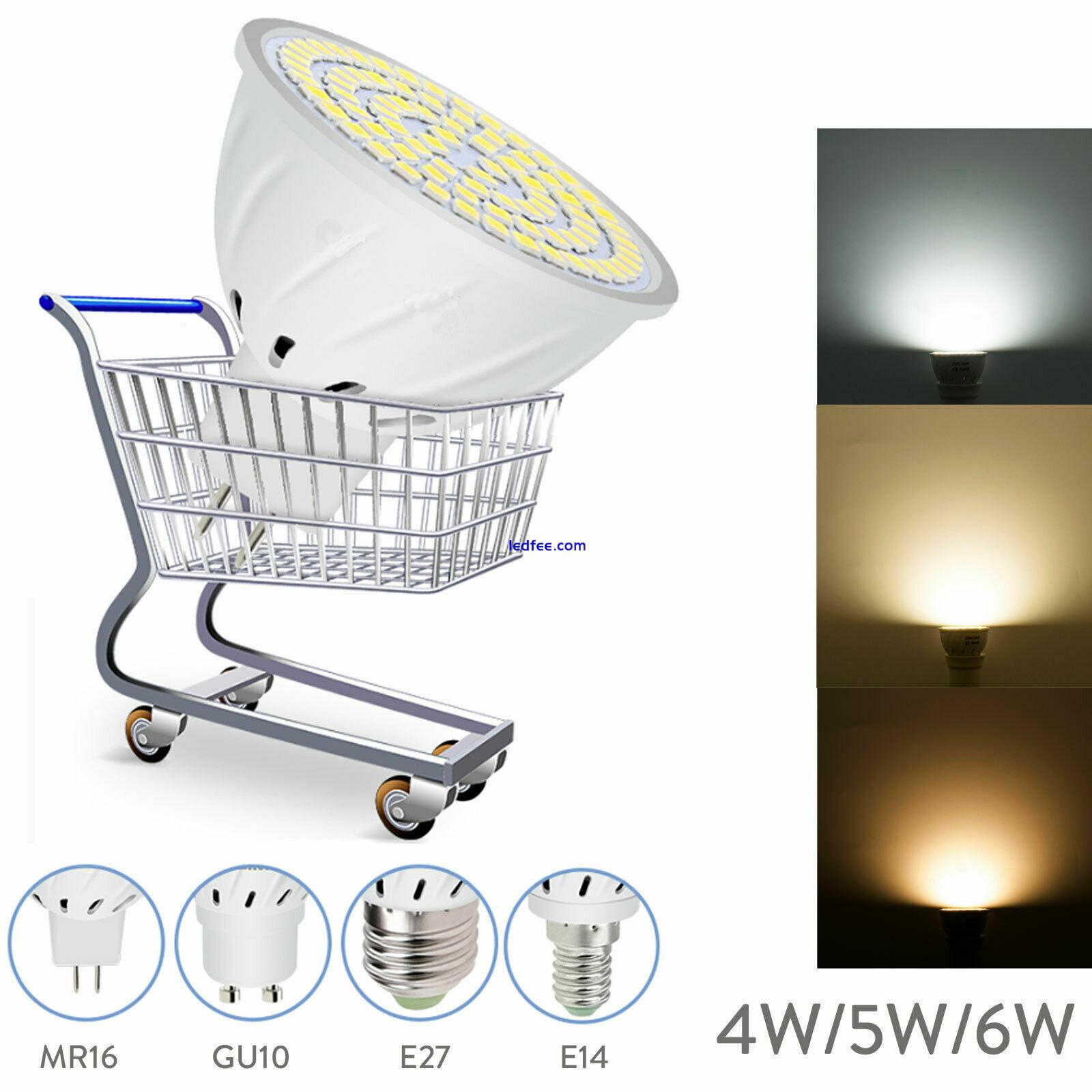 GU10 MR16 LED Spotlights 4W 5W 6W 230V SMD Bulbs White Spot Light Lamps for Home 1 