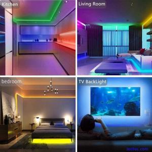 LED Strip Lights Lamp 5050 RGB Flexible Tape Diode 5M Controller Room Decor TV C