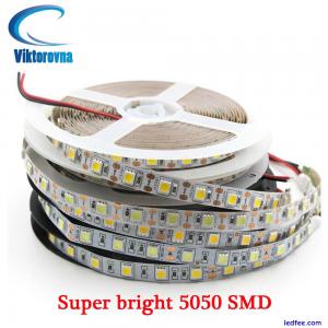 LED Strip Lights 5050 SMD RGB Tape TV Under Cabinet Kitchen Lighting 5V 12V 24V
