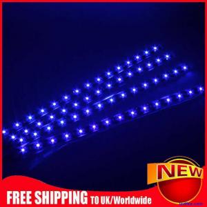 Blue 4pcs 30CM/15 LED Car Motors Truck Flexible Strip Light Waterproof 12V