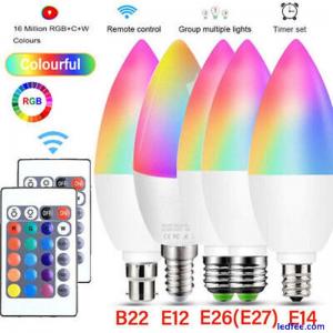 Tuya Zigbee E14 Smart LED Light Bulb RGB+CCT Candle Lamp With Alexa Google UK~