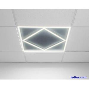 LED Panel light 600x600 Lattice Diamond 80W 8000 Lumen Edge Frame Flat 6500K