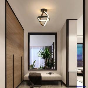 LED Ceiling Light, Modern Black Square Corridor Ceiling Light 24W 2700LM