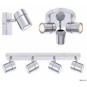 LED Ceiling Lights Adjustable GU10 Modern Chrome Wall 1 / 3 / 4 Way Spot Lights