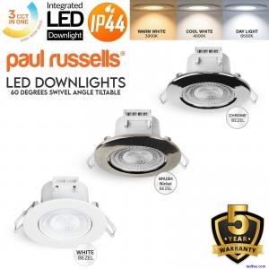LED Recessed Downlights Tilt Angle Spot Light 3CCT Dimmable 240V Ceiling Lights