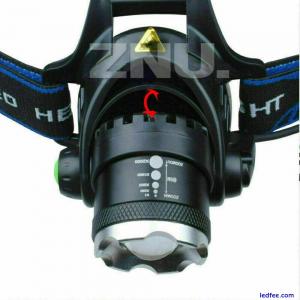 Outdoor Powerful Rechargeable LED Headlamp 350,000 Lumens Waterproof Head Torch