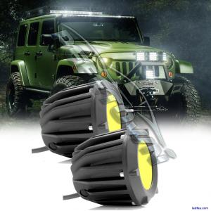2x 3.5&apos;&apos; Inch LED Round Driving Fog Lights Spot Motorcycle Offroad ATV 4WD Truck