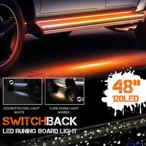 Running Board Side Step LED Light Bar Kit for Chevy Dodge GMC Ford Trucks Pickup