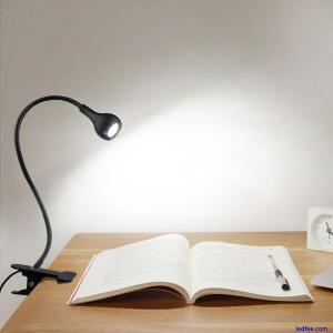  LED Flexible USB Reading Light Clip-On Beside Bed Table Desk Lamp 