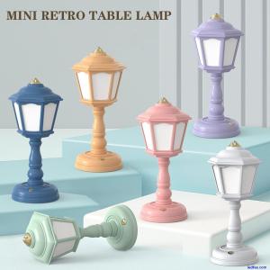 Retro LED Desk Lamp Bedside Reading Table Light USB Night Dimming Light K6T7