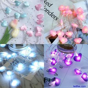 LED Love Heart Fairy String Lights for Wedding Party Garden Valentines Day Decor
