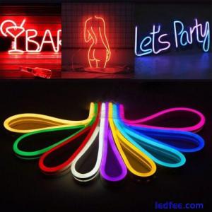 LED Neon Flex Strip Rope Light Waterproof DC 5/12/24V Flexible Outdoor Lighting
