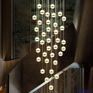 Large Chandelier Lighting Stair Pendant Light Hotel LED Ceiling Lights Home Lamp