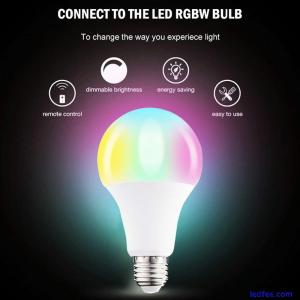2PCS LED Light 16 Colour 10/18W RGB Bulb Rainbow Changing Remote Control E27 B22