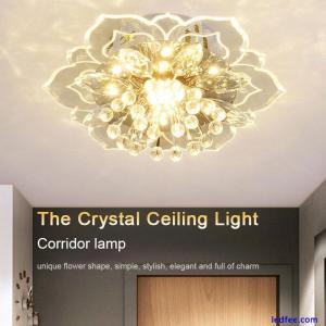 Modern Crystal LED Ceiling Light Fixture Hallway Pendant Lamp Chandelier Light