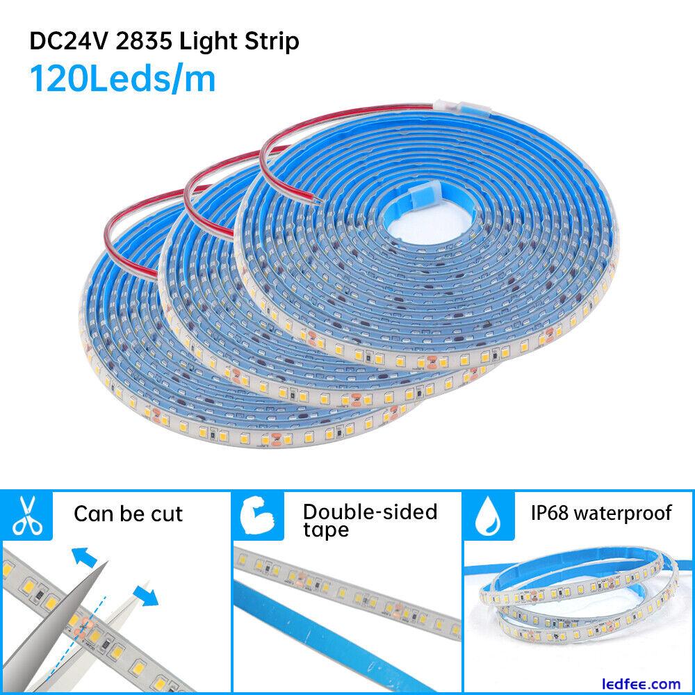 LED Strip Lights 24V 2835 Tape IP68 Waterproof Outdoor Lighting Self Adhesive UK 3 