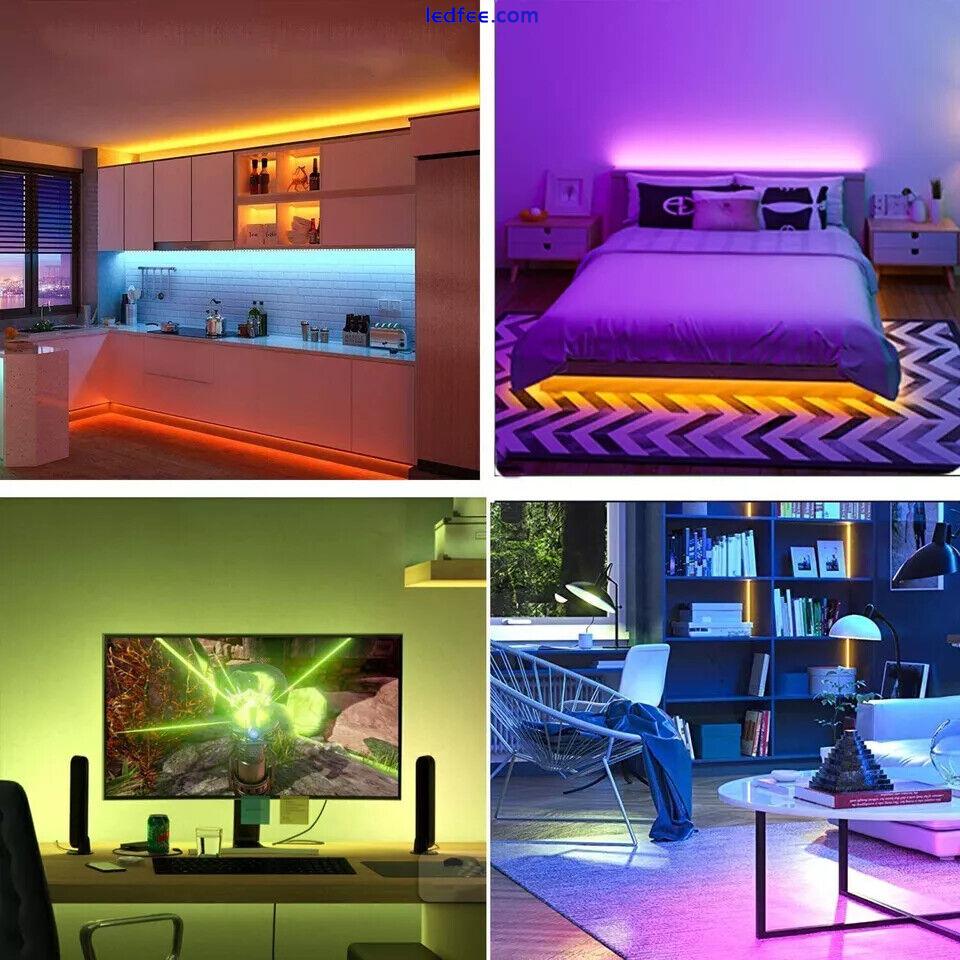 1-20M LED Strip Lights 5050 RGB Colour Changing Tape Cabinet Kitchen TV Lighting 3 