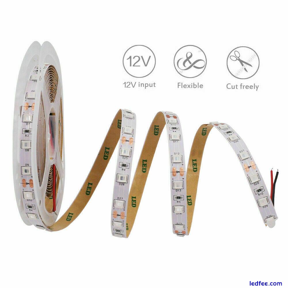 3/4/5/8mm LED Strip Light Tape XMAS Cabinet Kitchen Ceiling 2835 120leds/m 12V 5 