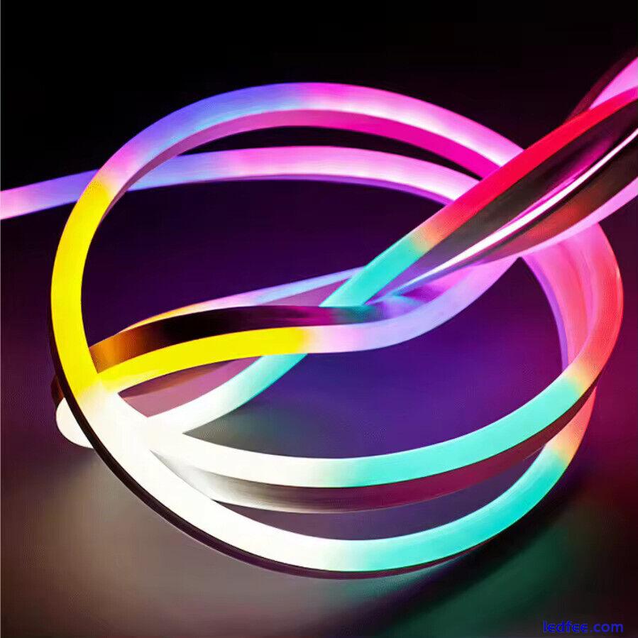 LED Strip Lights Flexible Neon Flex Rope Lights Waterproof Outdoor Lighting 12V 4 