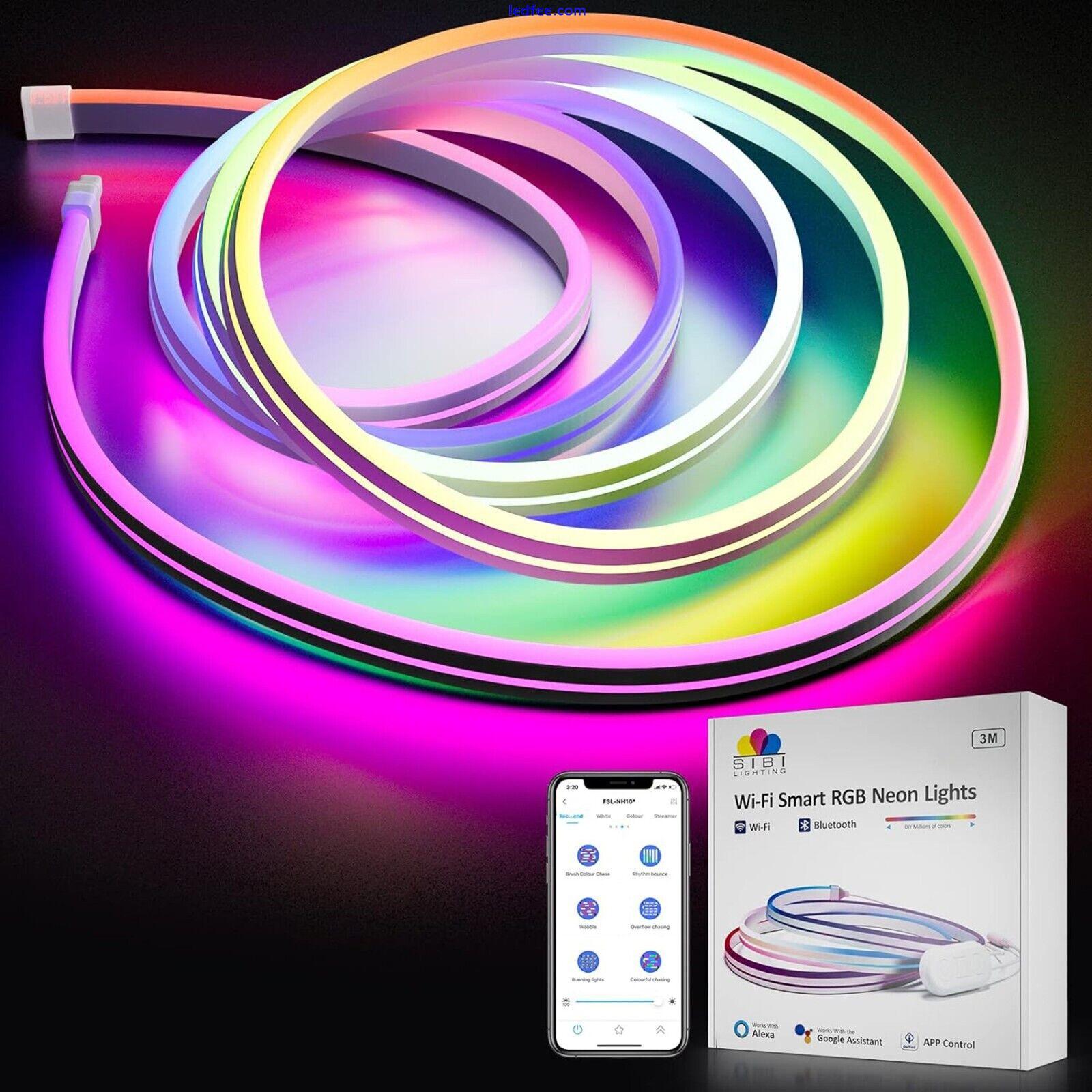 Neon LED Multicolour Strip Light App Control Waterproof Home WiFi RGB IC 3 Metre 5 