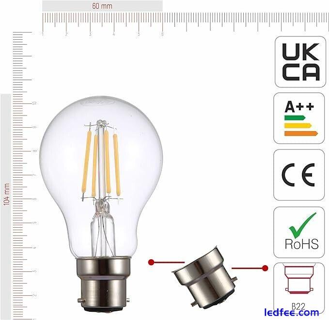 Vintage LED Bulbs, B22, 4W (35W Equivalent), 2700K, 400LM, 10-Pack, Non-Dimmable 0 