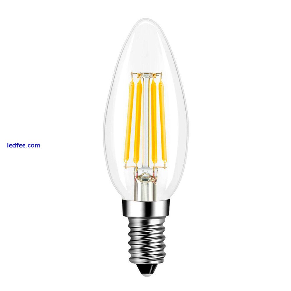 LED Filament Bulbs E14 E27 B15 B22 Dimmable Clear Amber Glass Industrial Light 1 