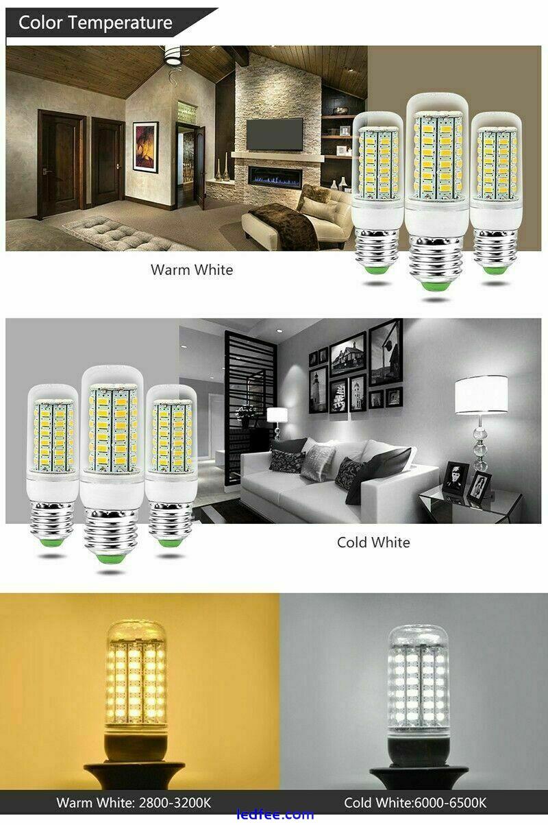 1-10X LED Corn Light Bulb E14 E27 ES BC B22 G9 GU10 5730 SMD 7W - 25W White Lamp 1 