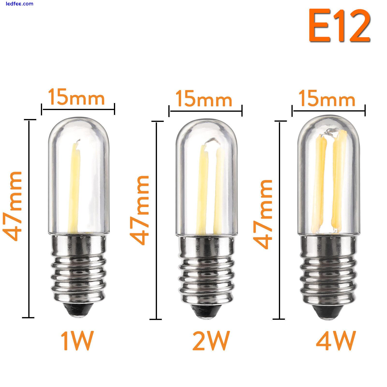 2x Dimmable Mini E14 E12 1W 2W 3W LED Fridge Freezer Filament Light Bulb Lamp 2 
