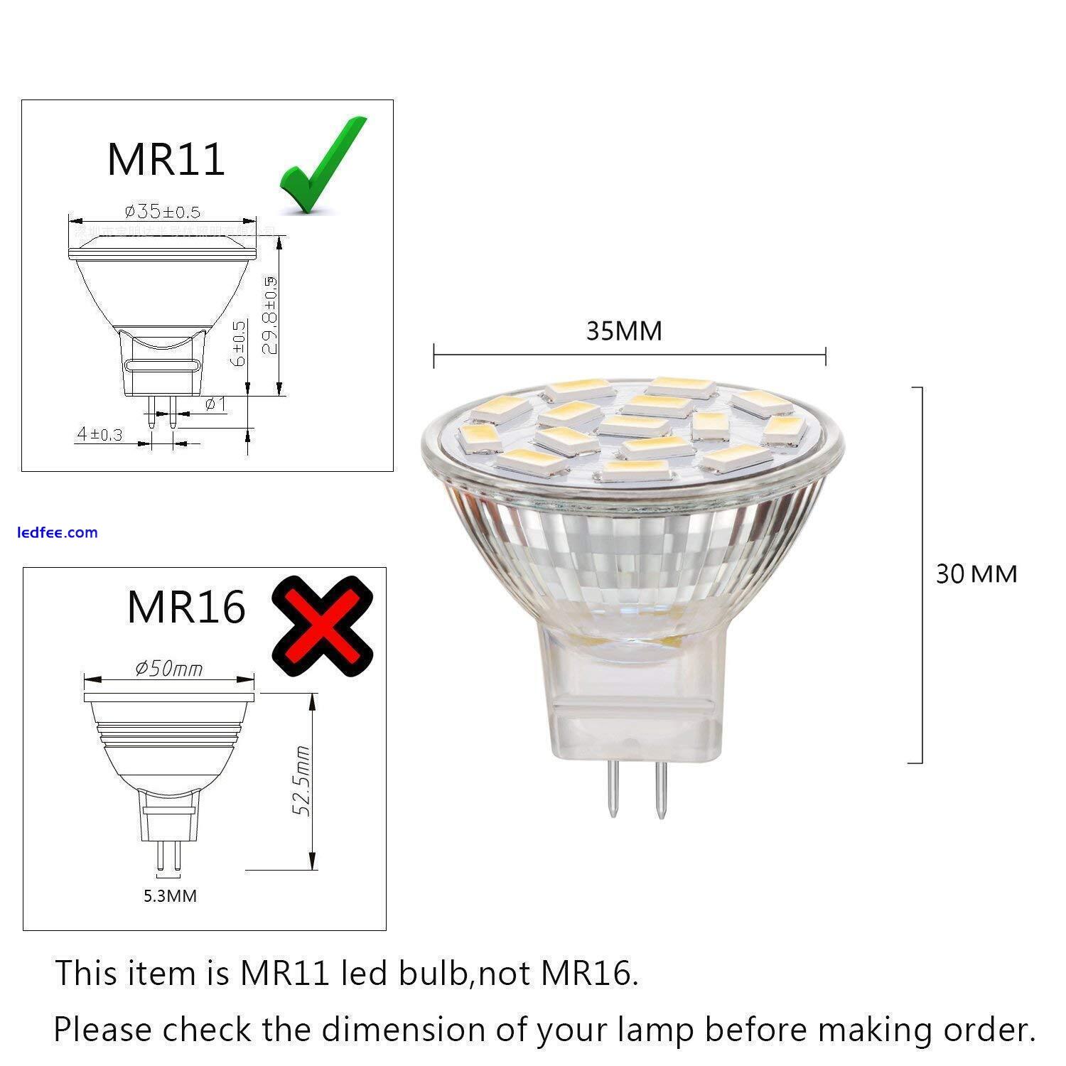 MR11 GU4 LED Bulb Light Spotlight 3W/5W/7W AC/DC12V-24V Warm/Cool White New 0 