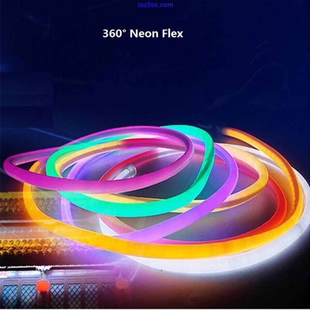 360 Degree Glow flex Round LED Neon Rope light strip 220V 2835 waterproof lamp 0 