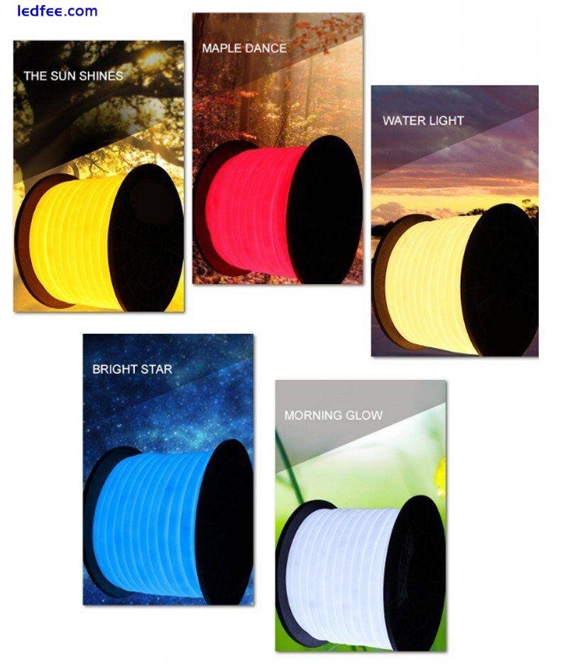 360 Degree Glow flex Round LED Neon Rope light strip 220V 2835 waterproof lamp 3 