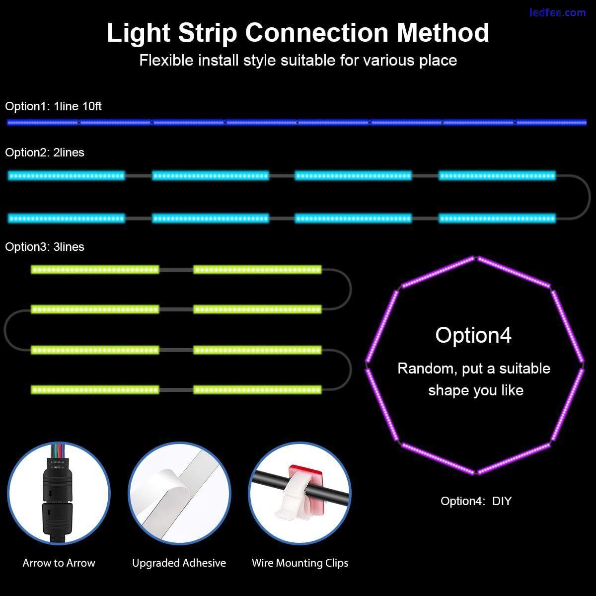 RGB Under Cabinet Strip Lights Kit, Motion Sensor LED Strip Lights with Remote 4 