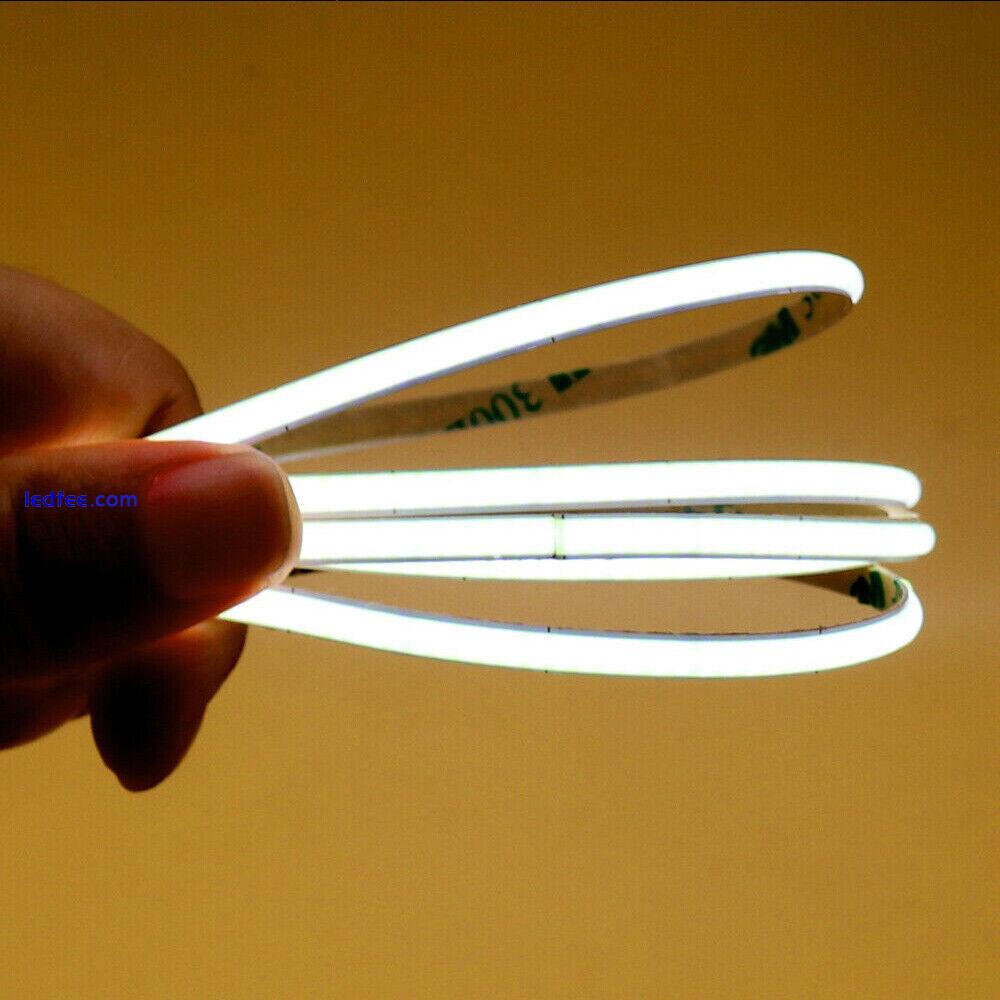 3mm Flexible COB Linear Dimmable LED Strip Light High Density Cabinet tape lamp 3 