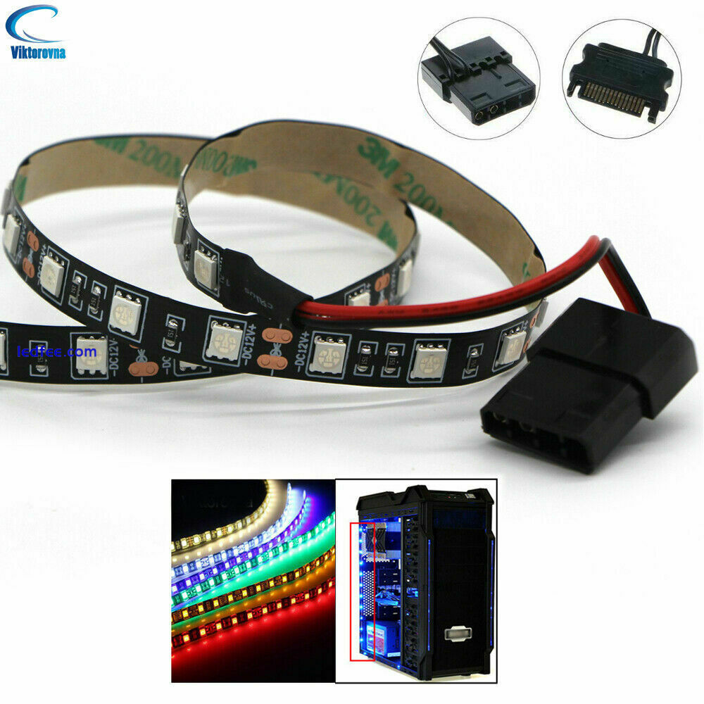 12V led strip light for PC Computer Case Adhesive tape Light molex sata Gaming 0 