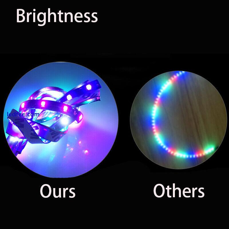 LED Strip Lights DC Motorcycle 12V 30-120cm Underglow Neon Light Multicolor Lamp 4 