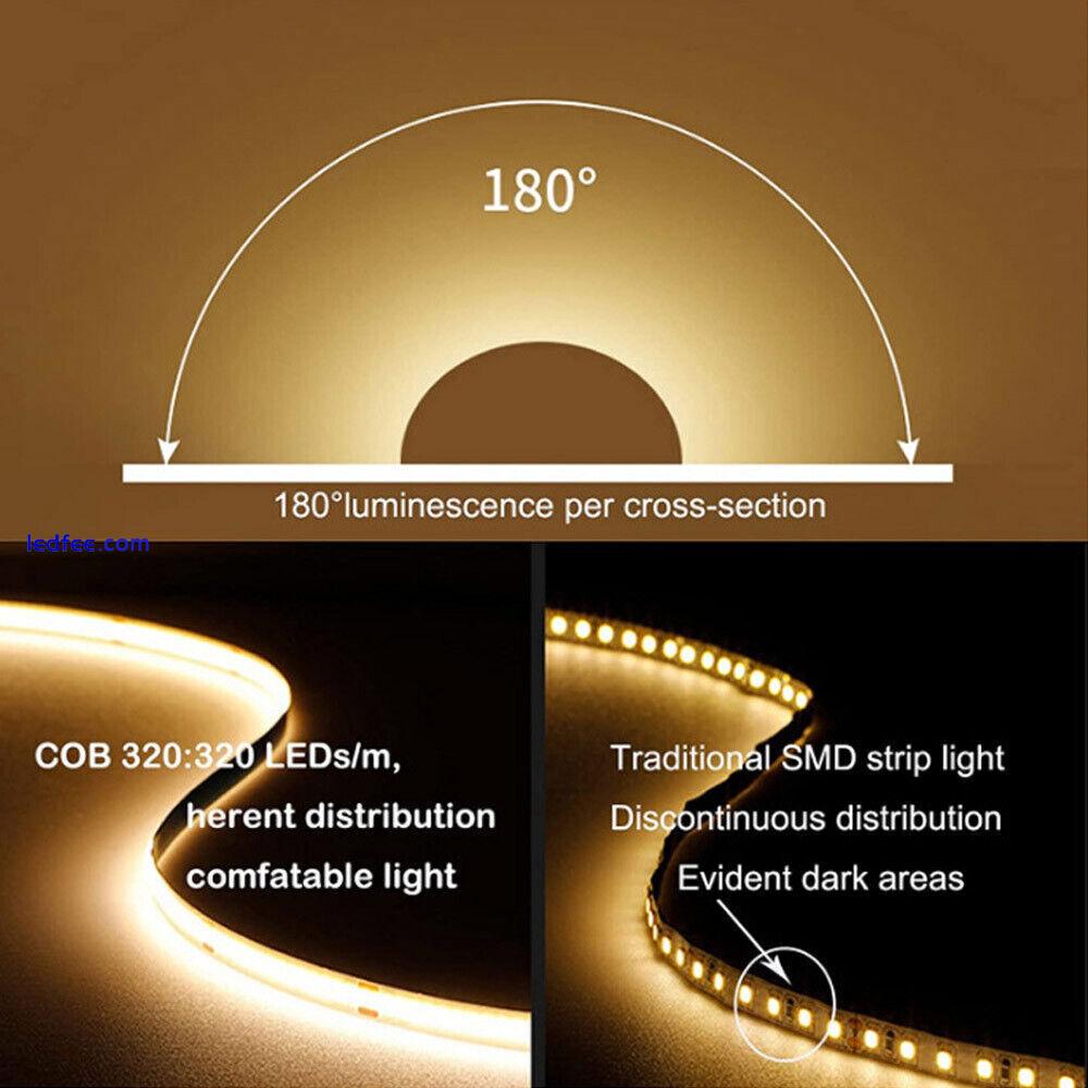 High Density COB LED Strip Lights 480leds/m Tape Cabinet Kitchen Light Rope lamp 5 