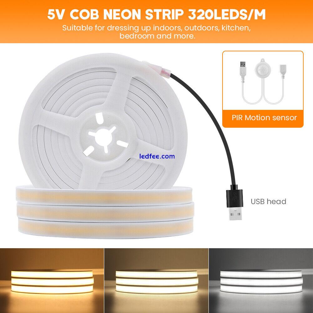 USB Neon COB LED Strip Lights PIR Sensor Motion Night Lamp Waterproof IP67 Lamp 0 