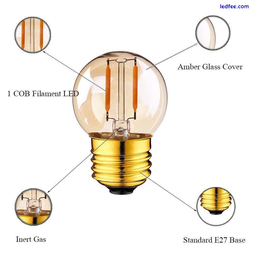 12V 24V 1W 6W E27 E14 Vintage Retro COB LED Filament Light Bulbs Glass Lamps RE 2 