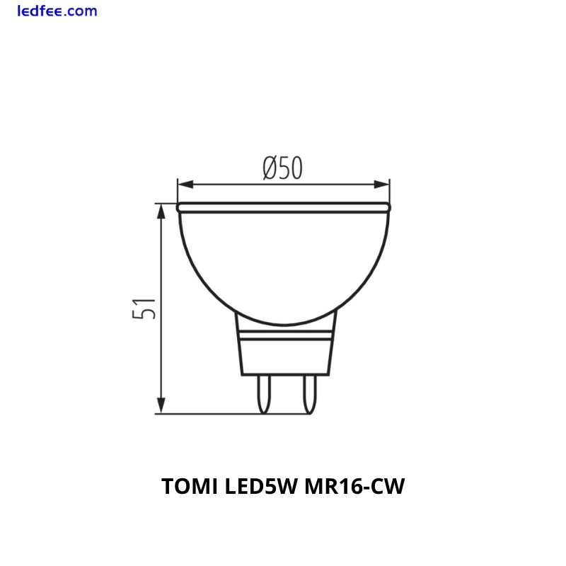 LED Spotlight TOMI 7W MR16 Light Bulb Downlight Lighting  1 