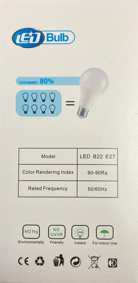 LED GLS Light Bulb B22/E27/E14 (6500K - Daylight) 3W, 5W, 9W, 15W Energy saving 2 