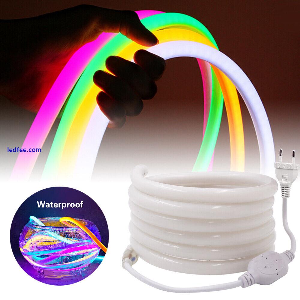 Round LED Flexible Strip Light 220V 230V 2835 LED Neon Tube IP67 Waterproof Rope 5 