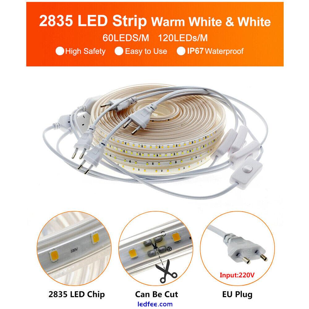 High bright LED Strip Lights 220V 240V IP67 Waterproof 2835 Commercial Rope lamp 2 