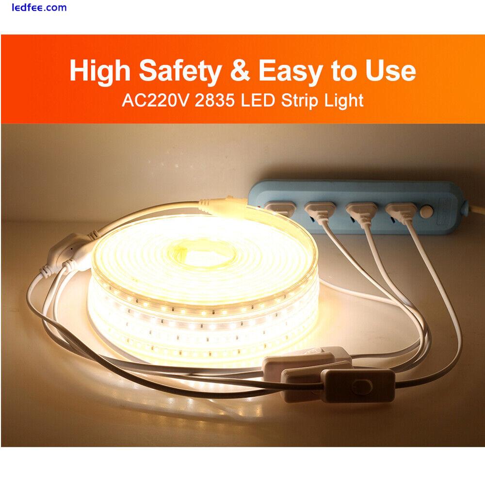 High bright LED Strip Lights 220V 240V IP67 Waterproof 2835 Commercial Rope lamp 4 