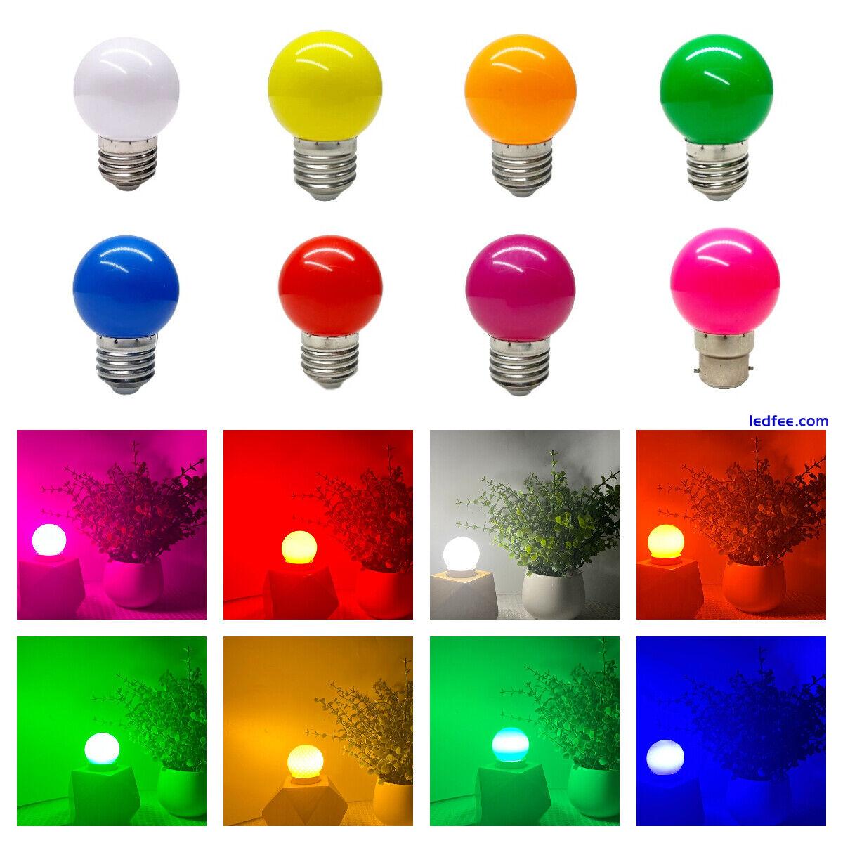 E27 B22 G45 Multicolor LED Globe Light Bulbs 2W Red Green Blue Yellow Party Lamp 0 