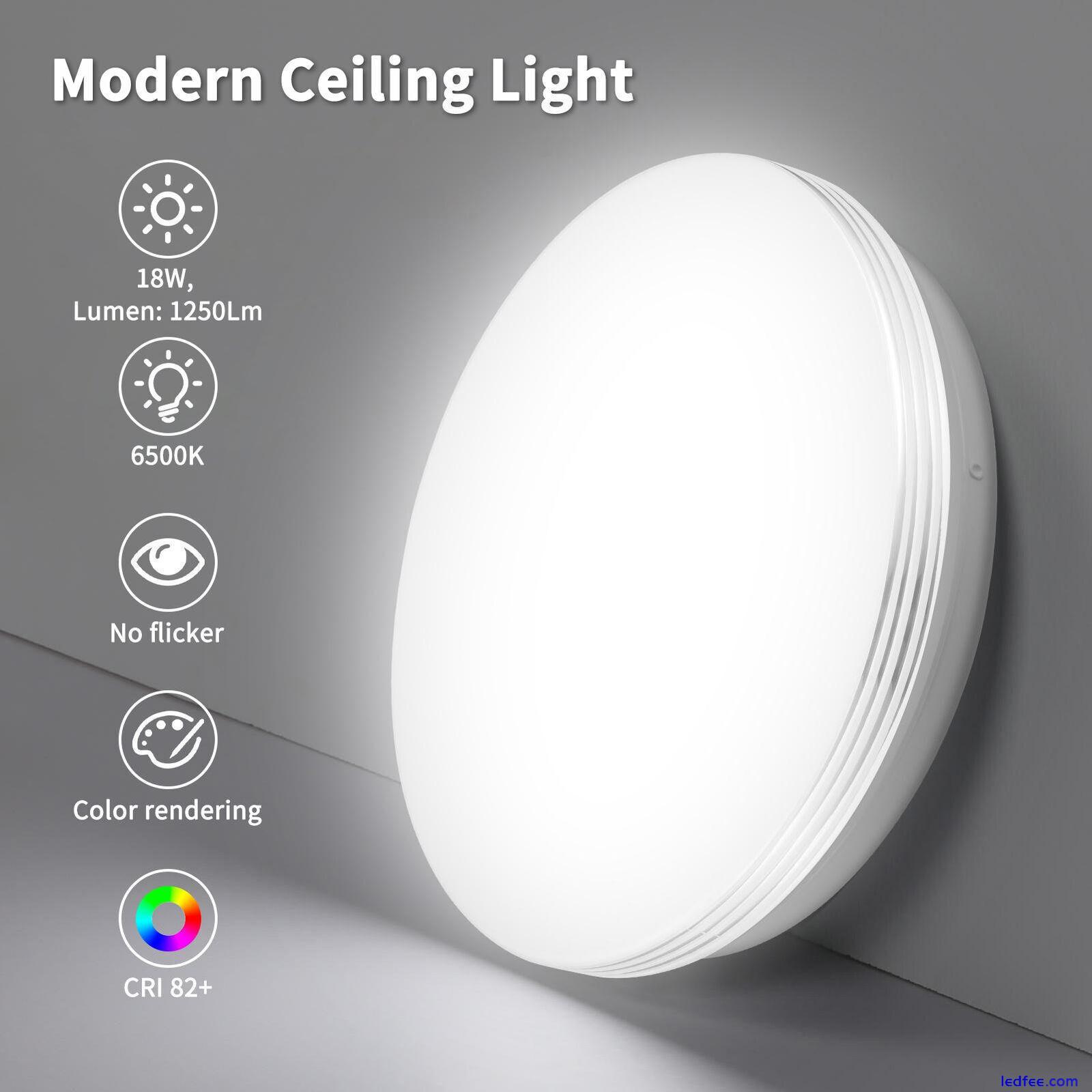 LED Ceiling Light Round Panel Down Lights Bathroom Kitchen Living Room Wall Lamp 0 