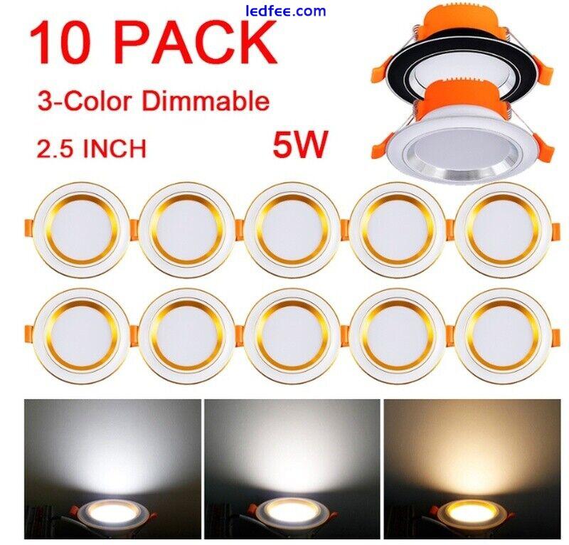 5/10PC LED Dimmable Downlight 2.5 inches Thin Ceilinglight Recessed Light 220V 0 