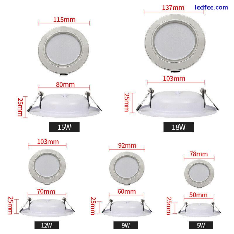 5W - 18W LED Recessed Ceiling Downlight Round Bright Lamp No Need Driver 220V BC 1 